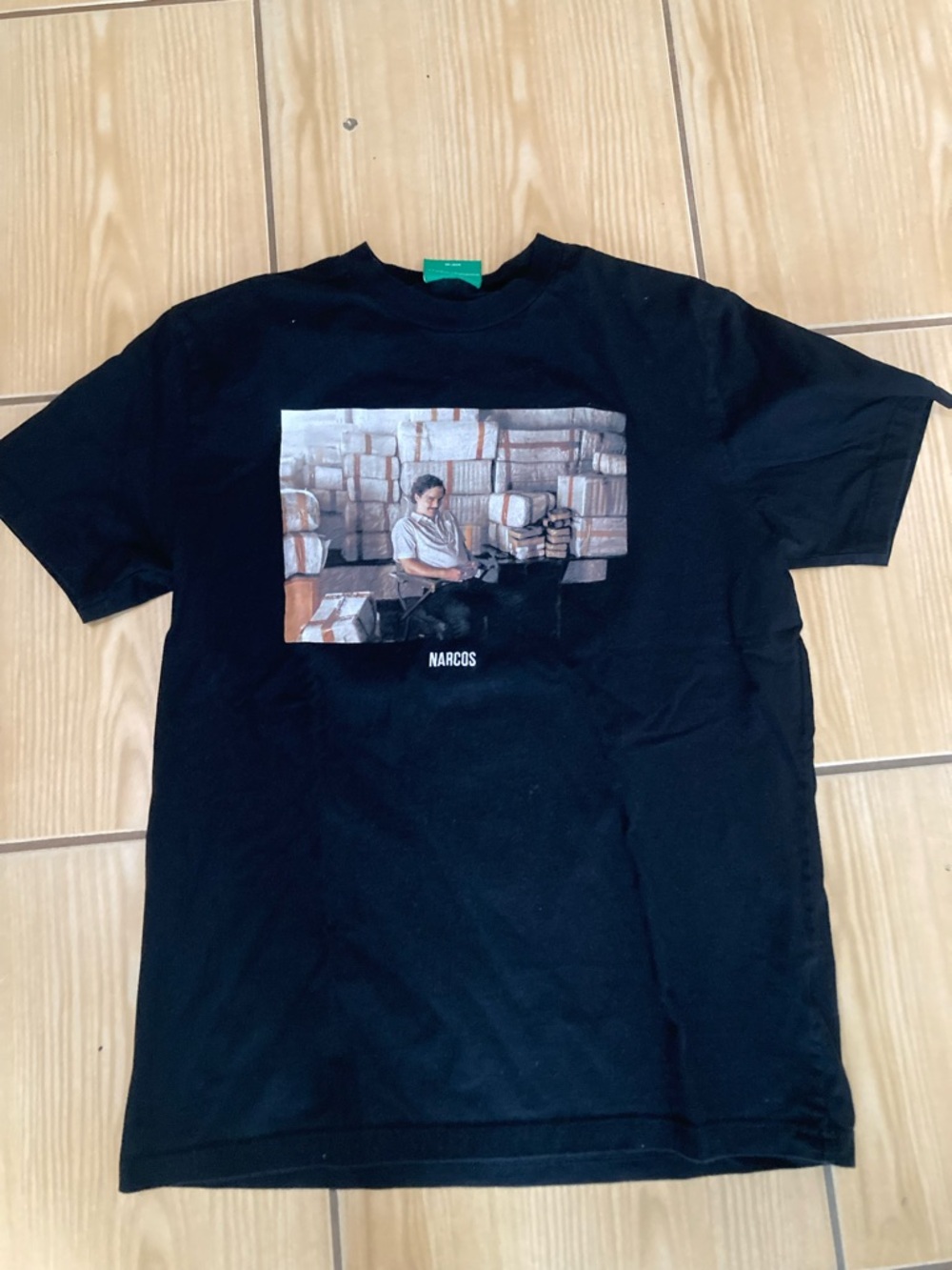 Narcos x Shoe Palace Pablo Escobar Black Graphic T Shirt Large